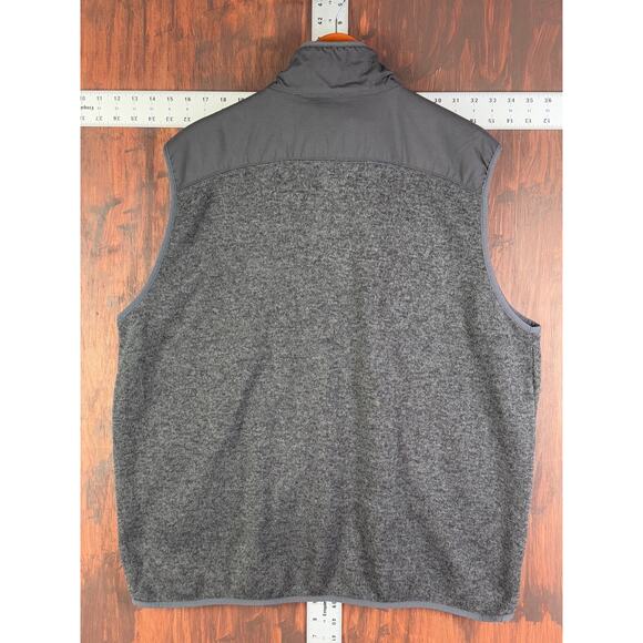 Woolrich Grindstone Fleece Woven Vest Gray Black Heather Outdoor Mens XL EUC - Picture 7 of 7